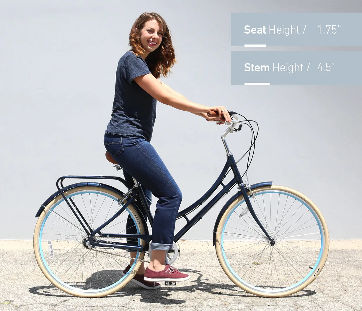 sixthreezero Ride in the Park Women's 3 Speed Touring City Bike with Rear Rack