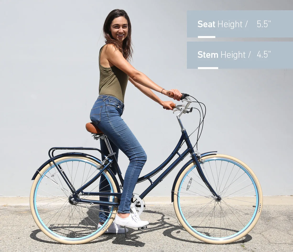 sixthreezero Ride in the Park Women's 3 Speed Touring City Bike with Rear Rack
