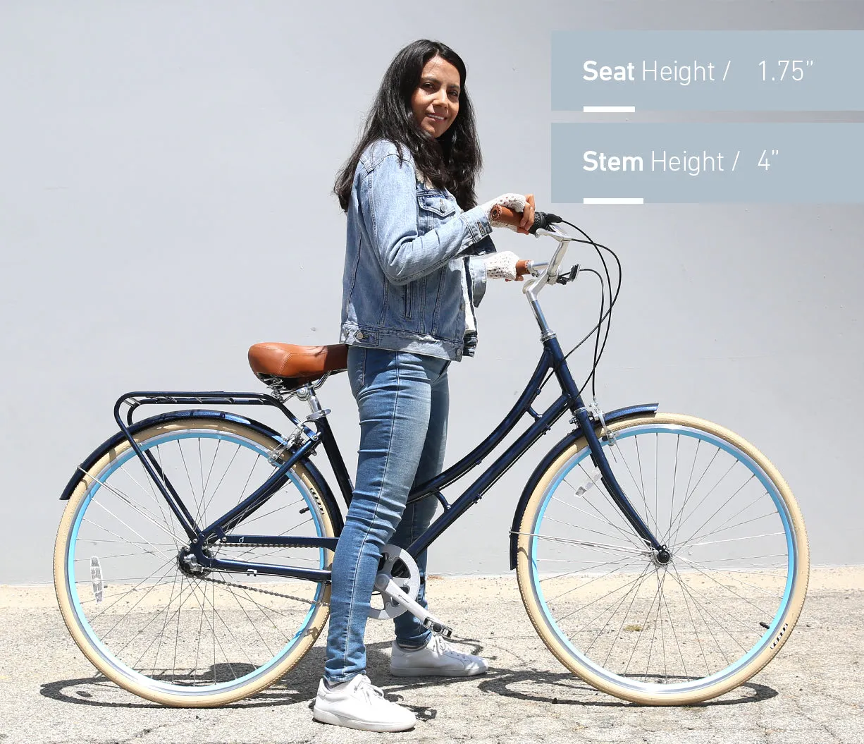 sixthreezero Ride in the Park Women's 3 Speed Touring City Bike with Rear Rack