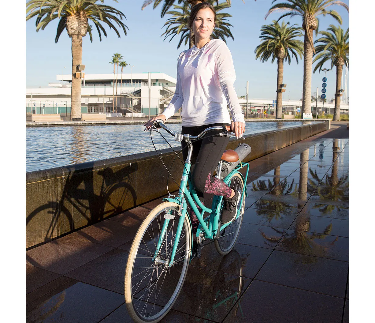 sixthreezero Ride in the Park Women's 3 Speed Touring City Bike with Rear Rack