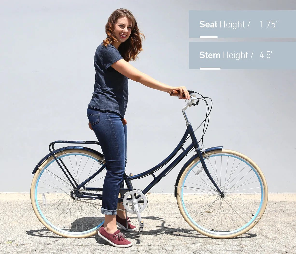 sixthreezero Ride in the Park Women's 3 Speed Touring City Bike with Rear Rack