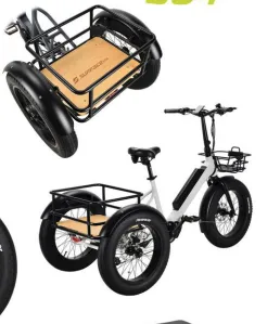 Surface 604 Trio Low Step 20Ah Electric Fat Trike Bike