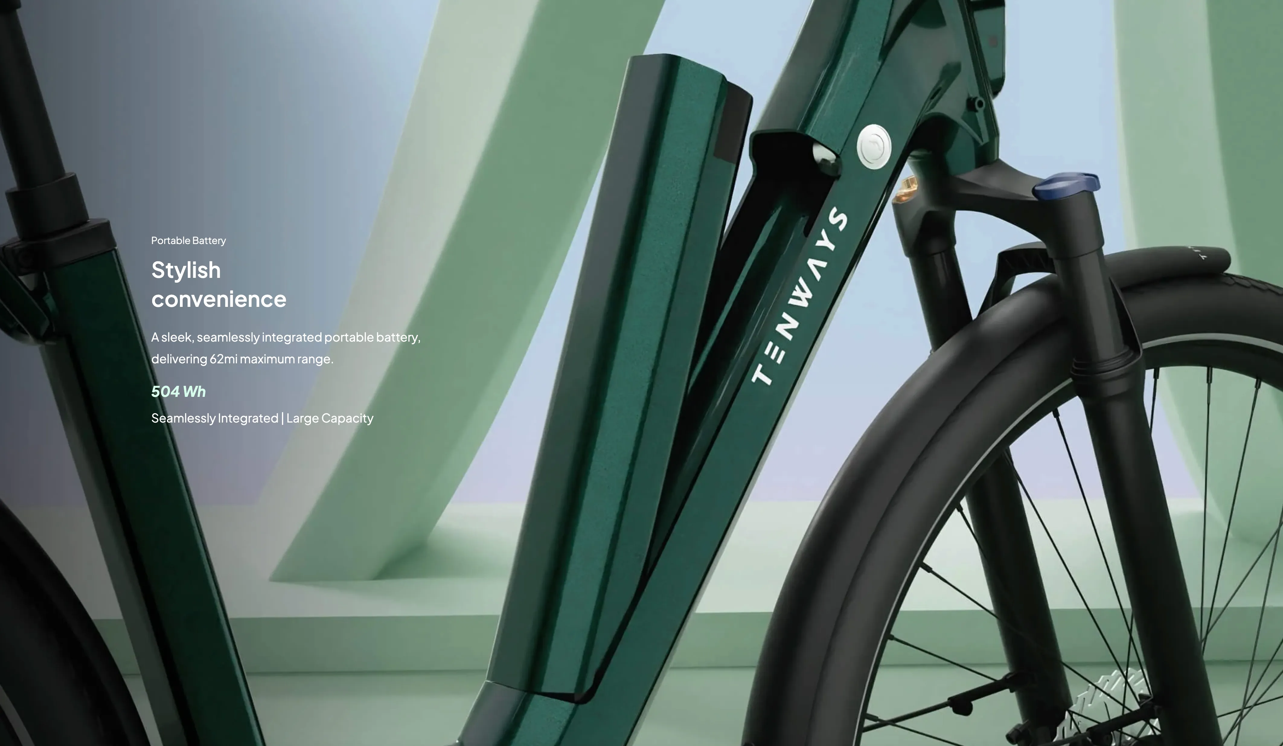Tenways AGO T Belt Drive Step Thru Electric Bike