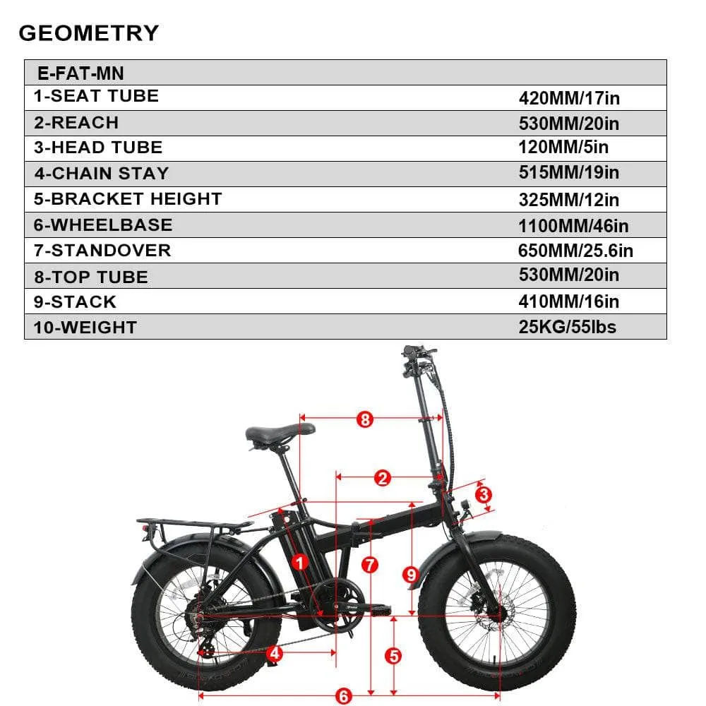 The Eunorau E-FAT-MN Fat Tire Electric Bike