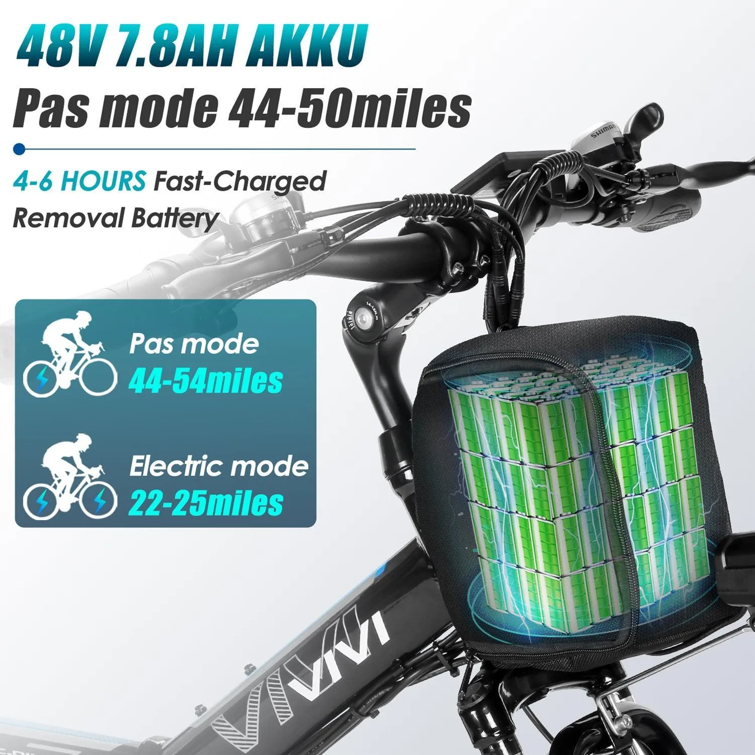 VIVI M026TGBUL Electric Bike Softail Folding Electric Mountain Bike UL2849 Certified