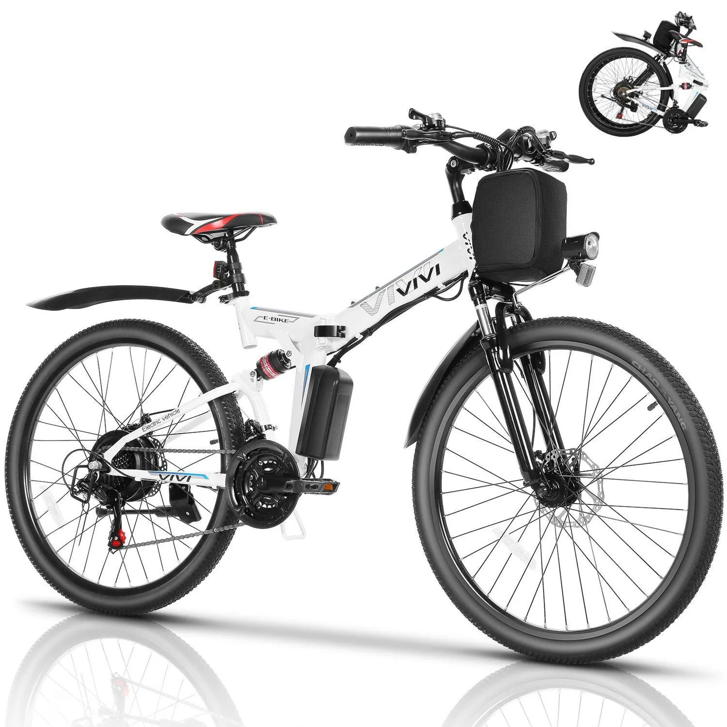 VIVI M026TGBUL Electric Bike Softail Folding Electric Mountain Bike UL2849 Certified