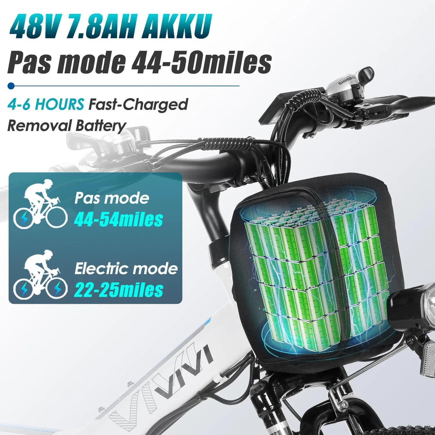 VIVI M026TGBUL Electric Bike Softail Folding Electric Mountain Bike UL2849 Certified