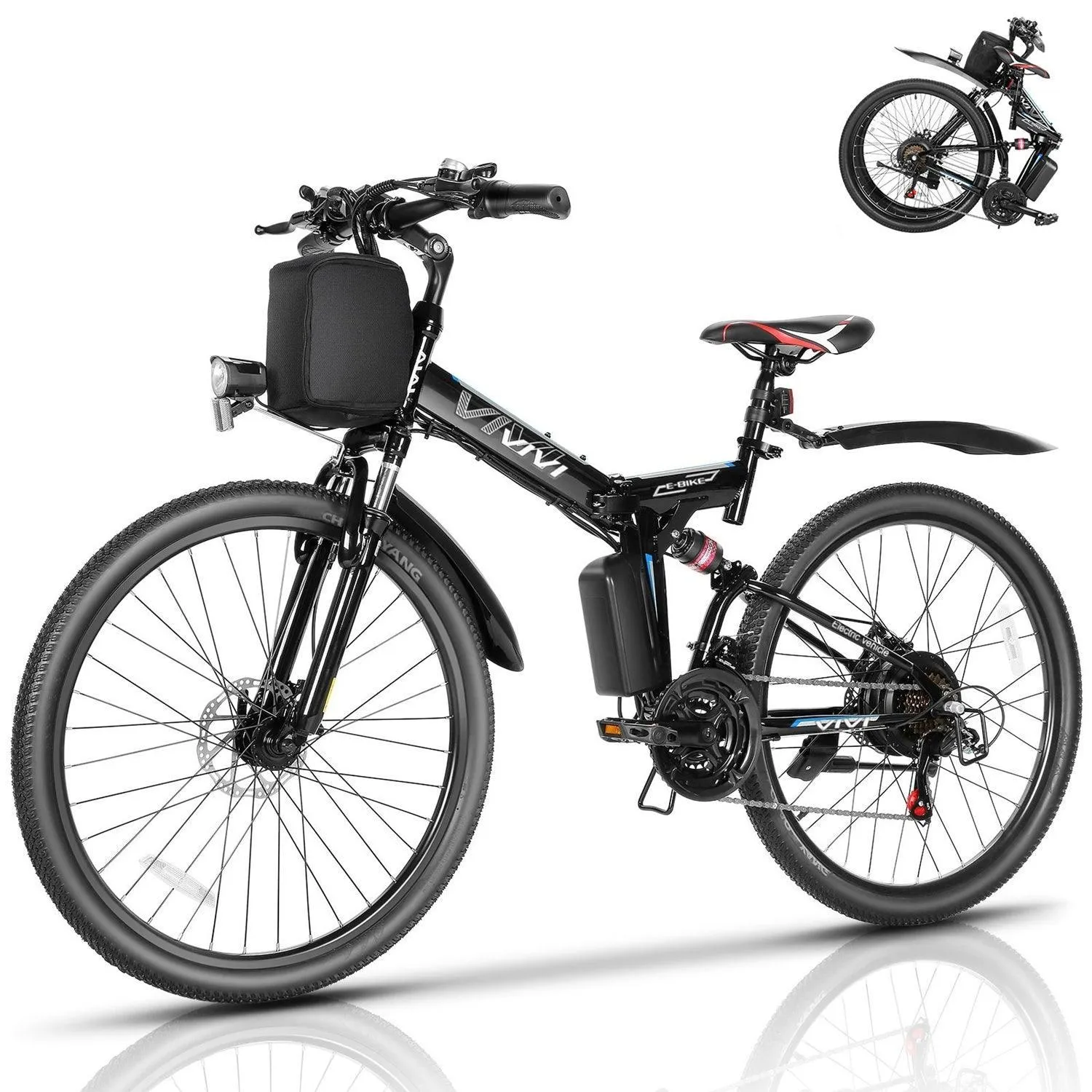 VIVI M026TGBUL Electric Bike Softail Folding Electric Mountain Bike UL2849 Certified