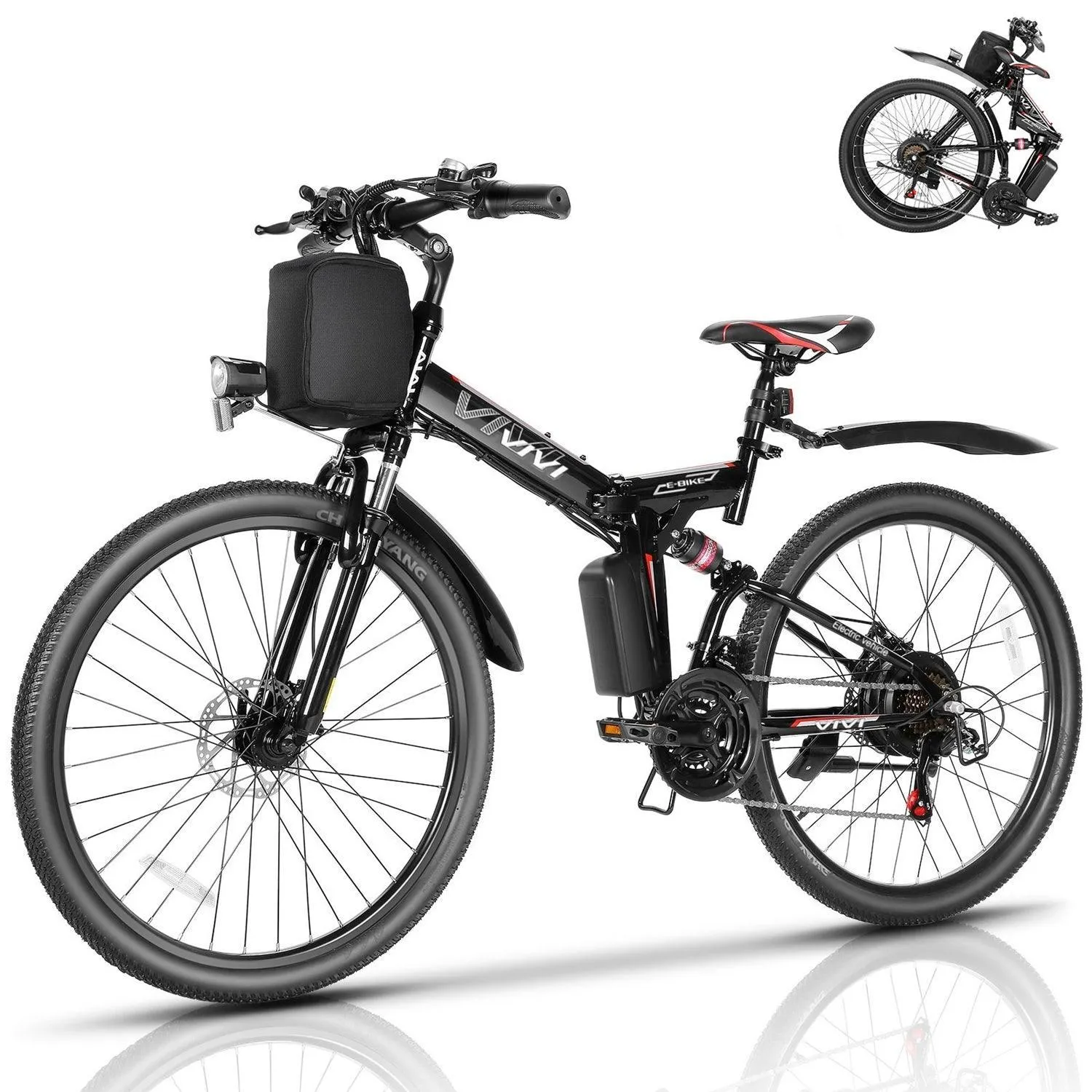 VIVI M026TGBUL Electric Bike Softail Folding Electric Mountain Bike UL2849 Certified